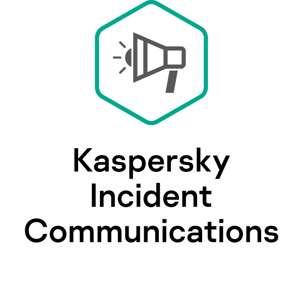 <strong>Kaspersky Incident Communications</strong><br /> training and support to help businesses effectively communicate during a cyberattack.